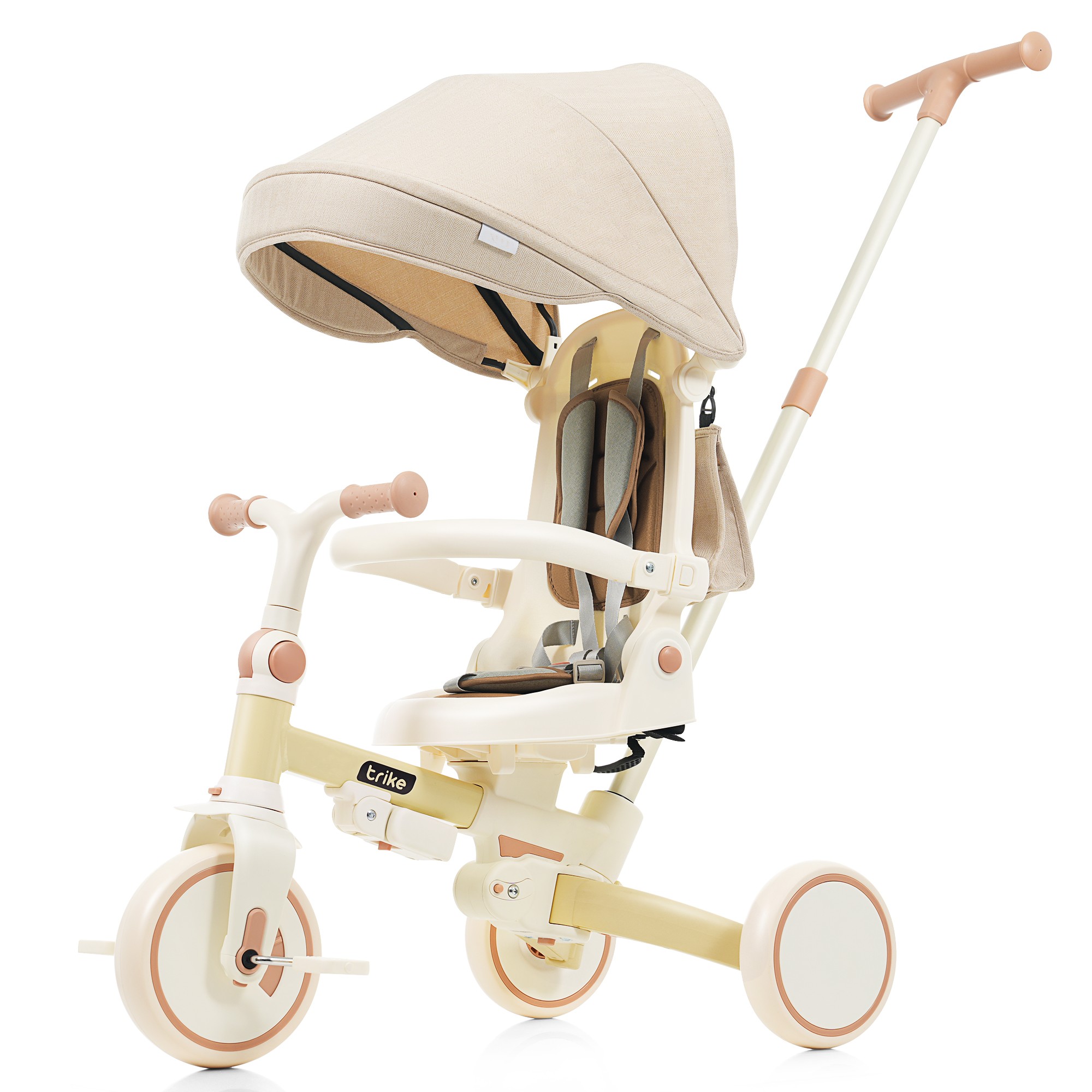 OSJ 三輪車 子供用三輪車 折りたたみ 手押し かじとり 7in1 7WAY 1~3歳 ランニングバイク 座面回転 自転車 おもちゃ 乗用玩具 幼児用 キッズバイク おしゃれ クリスマス 誕生日 プレゼント おもちゃ お祝い ギフト 女の子 男の子