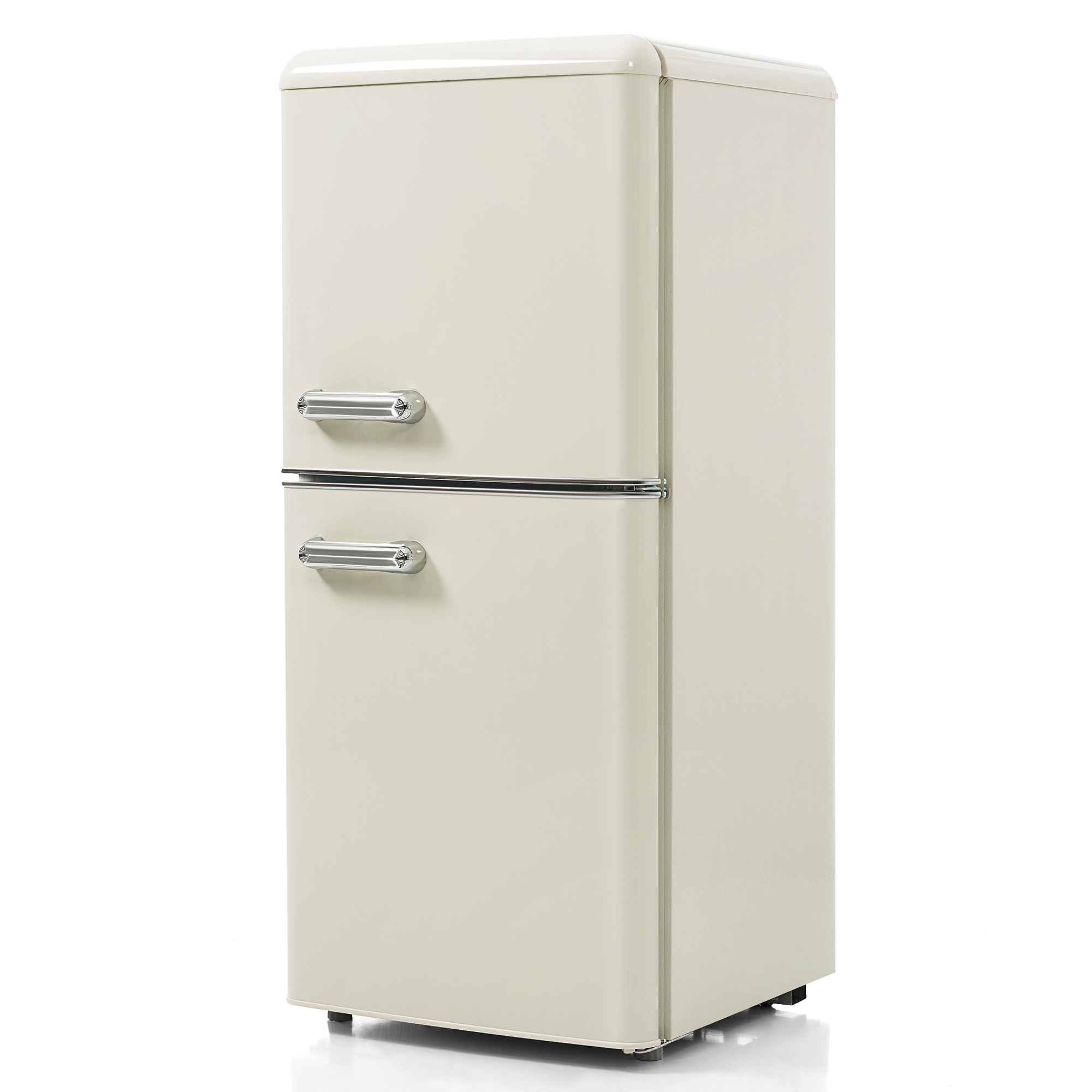 OSJ 冷蔵庫  2ドア 108L ひとり暮らし 冷凍庫付き 一人用 38L/70L おしゃれ 冷凍冷蔵庫 直冷式 冷凍 仕切り棚 庫内灯 温度調節 コンパクト 家庭用 ミニ冷蔵庫 シングル 小型 省エネ スマート食材保存 新生活 ベージュ