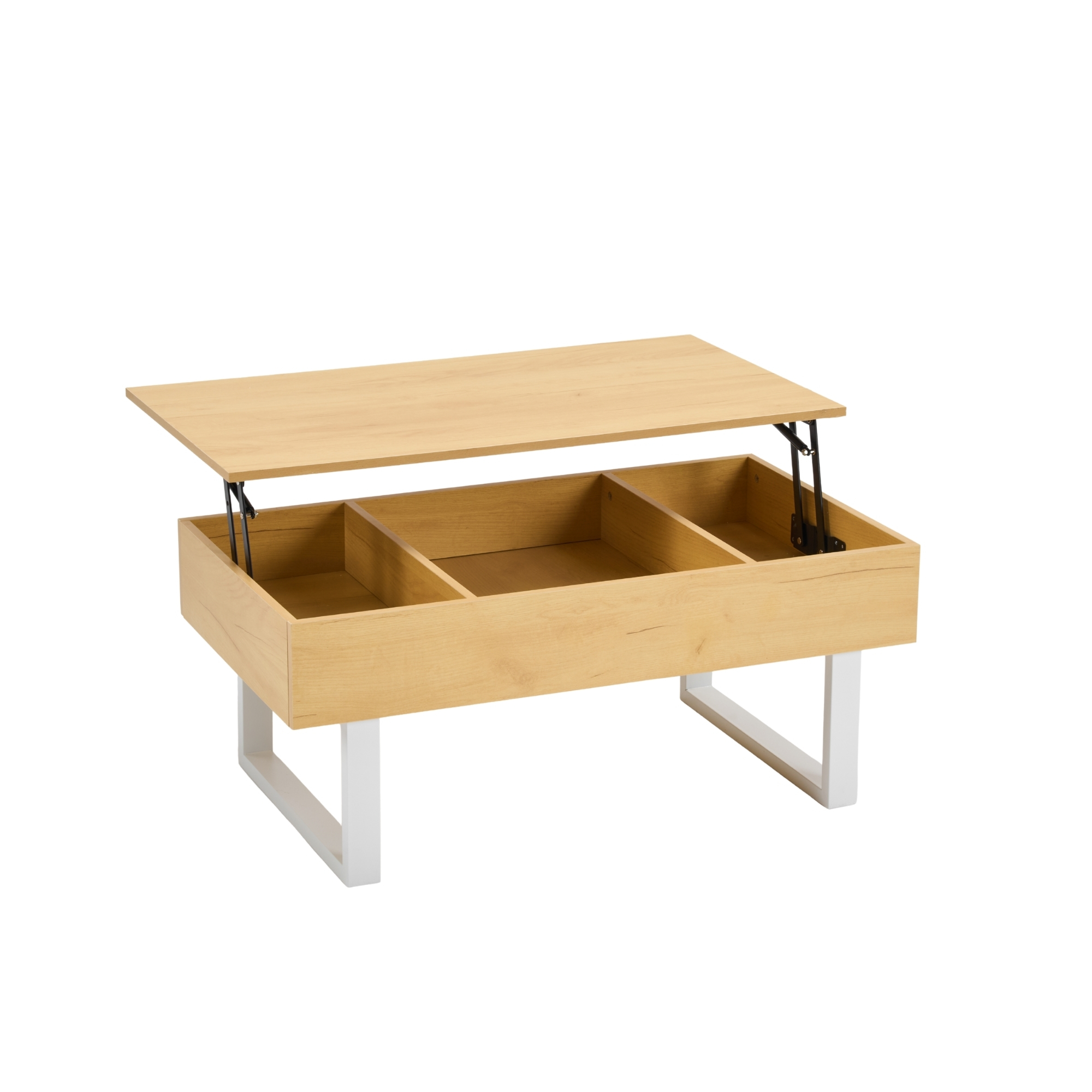 OSJ ローテーブル 昇降式 光沢感 マット ローデスク センターテーブル 高級感 シンプル 一人暮らし 収納 大容量